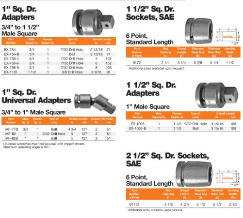 EXT 1 FMALE SQ DRV 3/4 MALE(1)