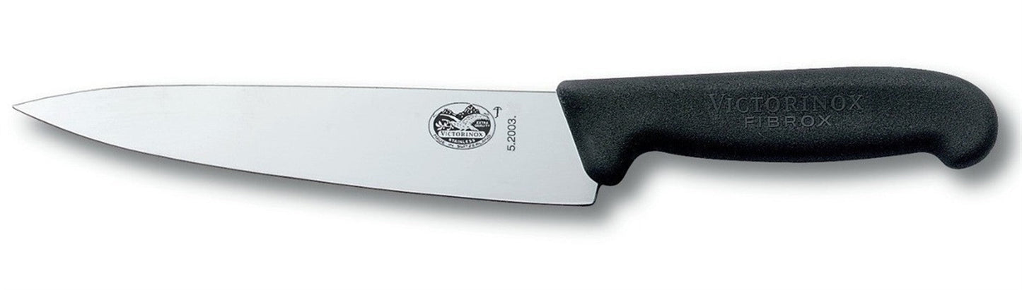 CUCHILLO PARA CHEF, 25 cm, MANGO NYLON NEGRO