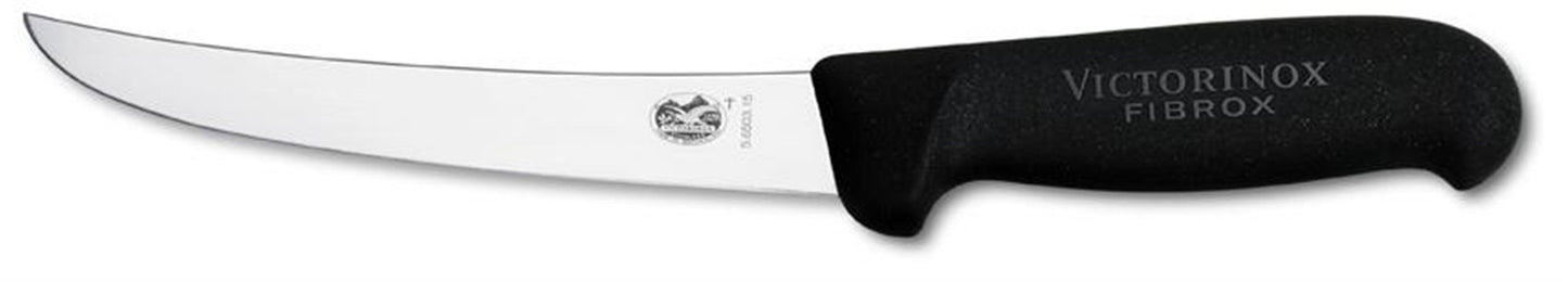 CUCH. DESHUESADOR CURVO, HOJA ANCHA, MGO. FIBROX NEGRO