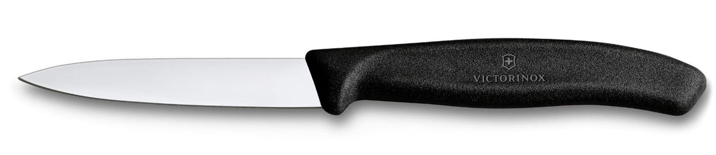 CUCHILLO SWISS CLASSIC MONDADOR PUNTA, 8cm, NEGRO