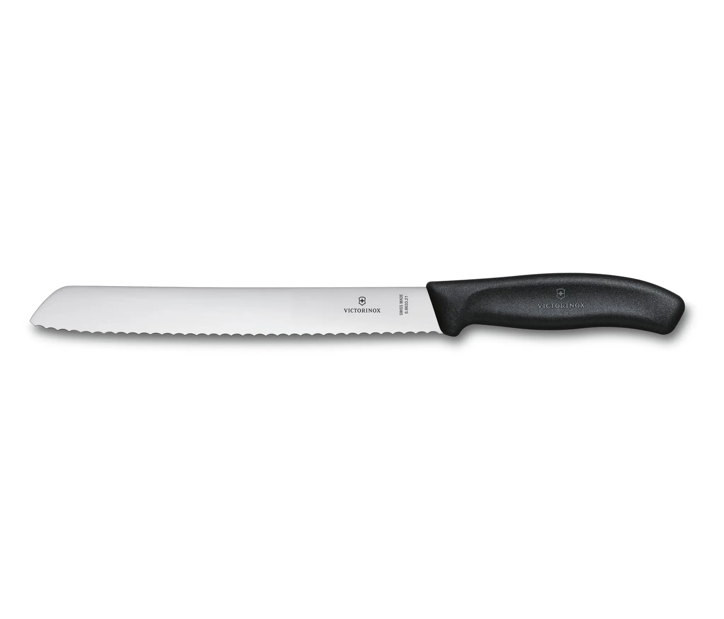 SWISSCLASSIC, CUCHILLO PARA PAN, DENTADO, 21 CM, NEGRO, BLISTER