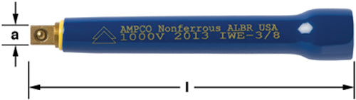Barra de Extension Aislada 3/8"D Marca AMPCO Modelo IWE-3/8"X6