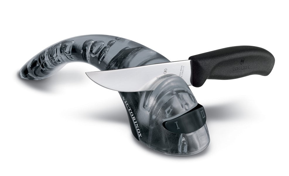 AFILADOR DE CUCHILLO CON RUEDA DE CERAMICA, NEGRO